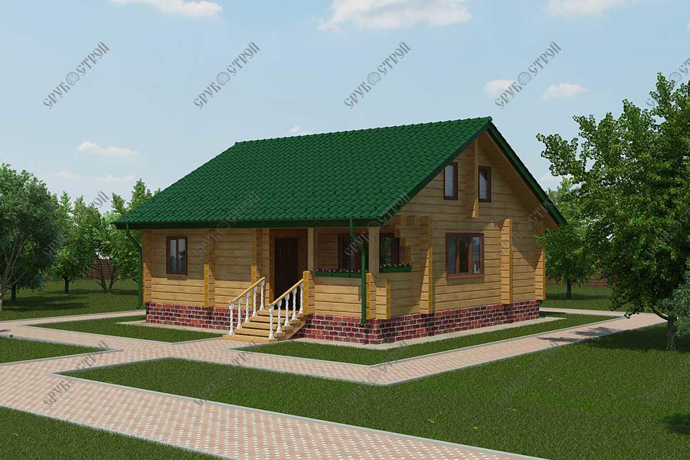 Проект деревянного дома из лафета 9х9 заказать